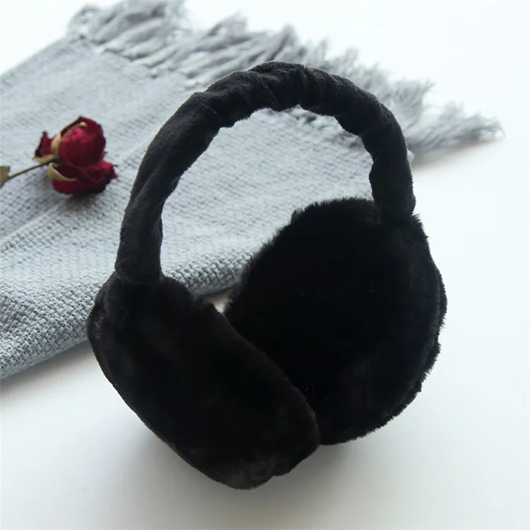 Wholesale hot sale hamburger style ear warmer winter fur plush girls warm ear muffs cute fur earmuffs Y769