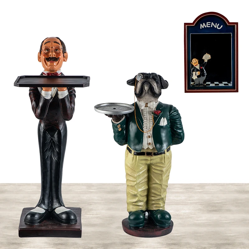 160cm Life Size Chef Statue with Chalkboard Resin Chef Menu Board for Restaurant Large Resin Statue