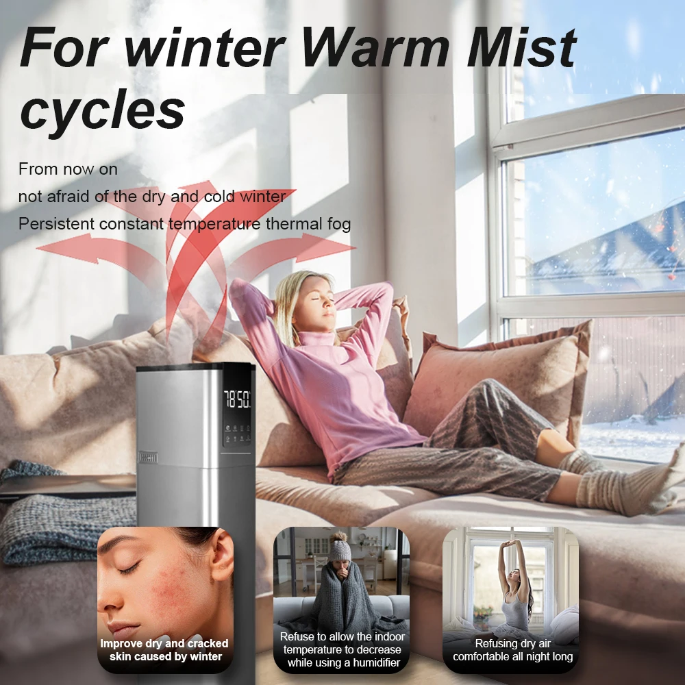 New Design 13L Remote Control Warm Mist Large Capacity Essential Oil Diffuser Intelligent Ultrasonic Humidifier