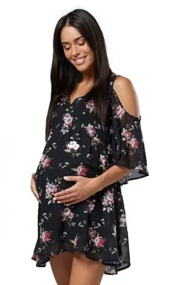 
F10065A Summer fashion princess style short sleeve maternity dress for pregnant women 