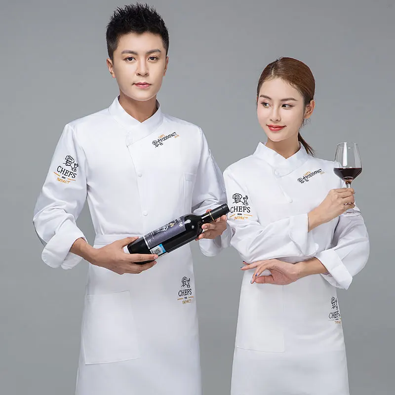
Catering/Hotel/Restaurant/Kitchen Work Clothes Long Sleeve Customization Chef Clothes 