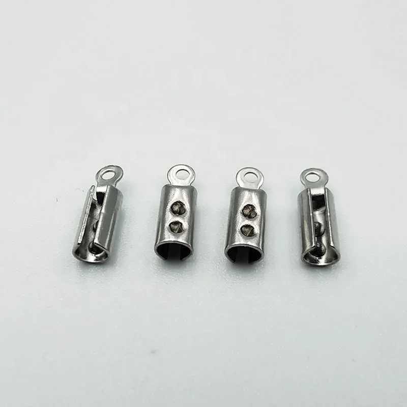 Stainless Steel Jewelry Making Accessories Connectors Jewelry Steel cord leather end caps beads