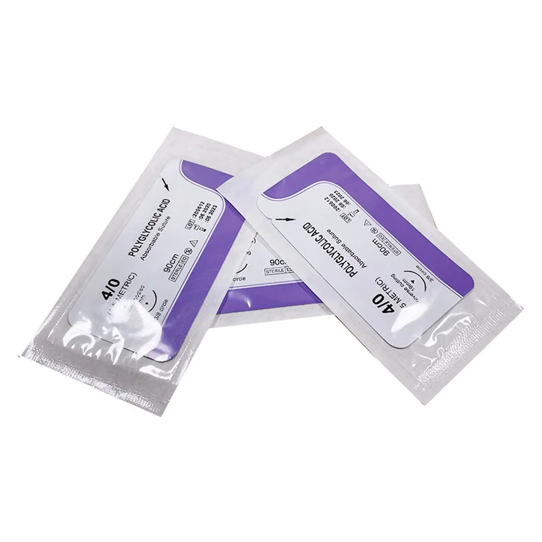 Медицинский ветеринарный рассасывающийся шов с иглой