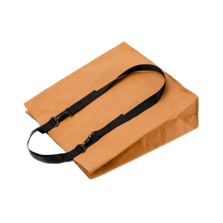 Brown Custom washable kraft Tyvek paper bag Dupont paper shopping bag