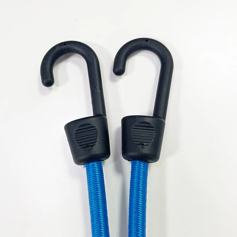 Colorful Round Elastic Cord Latex  Rope Heavy Duty Strap with Hook Nylon Flat Elastic Ball Bungee Cord With Hook