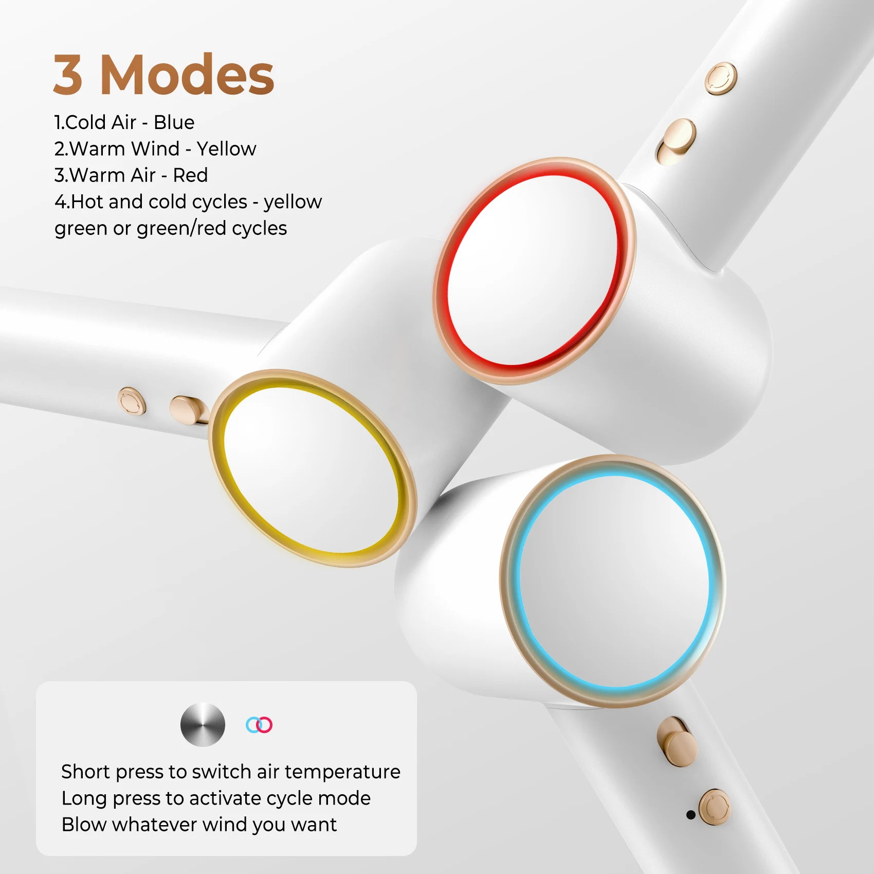 OEM Professional High Speed Blow Dryer 1600W Ionic Multifunction Hair Dryer with Magnetic Nozzle Diffuser