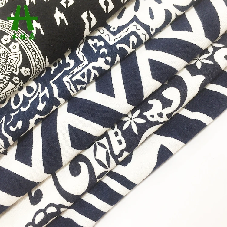 Mulinsen Textile OE Knit Printed Rayon Fabric for Dress