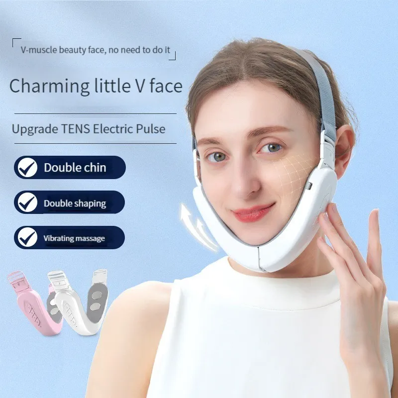 Electric V Shape Facial lifting Device Wrinkle Face Chin Lift Up Slimming Belt Anti-Aging Face Beauty Massager