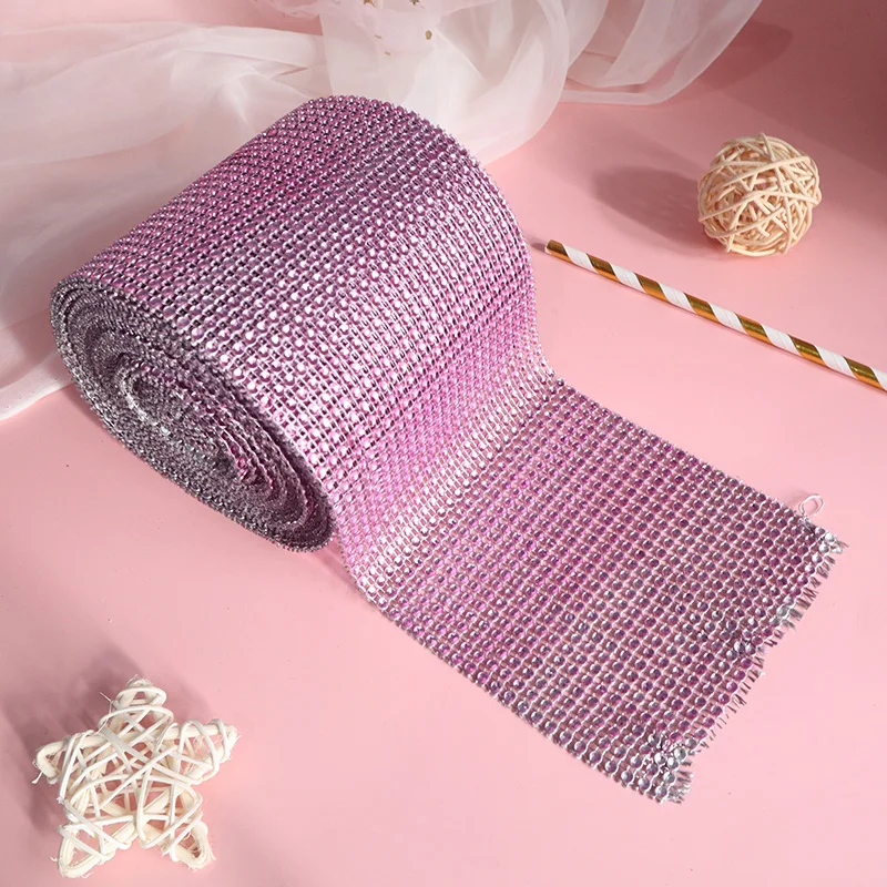 Classic Style Christmas Cake  Decorations Supplies Valentines Ornaments Baking Tools Plastic Diamond Mesh Ribbon