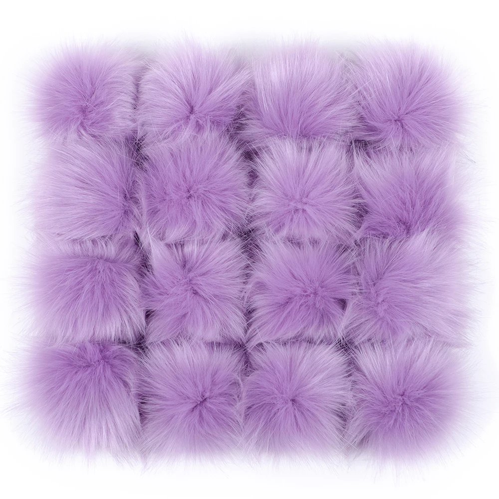 8cm Fake fox fur balls vegan faux fur rabbit fur pom poms for shoes decoration accessories for women