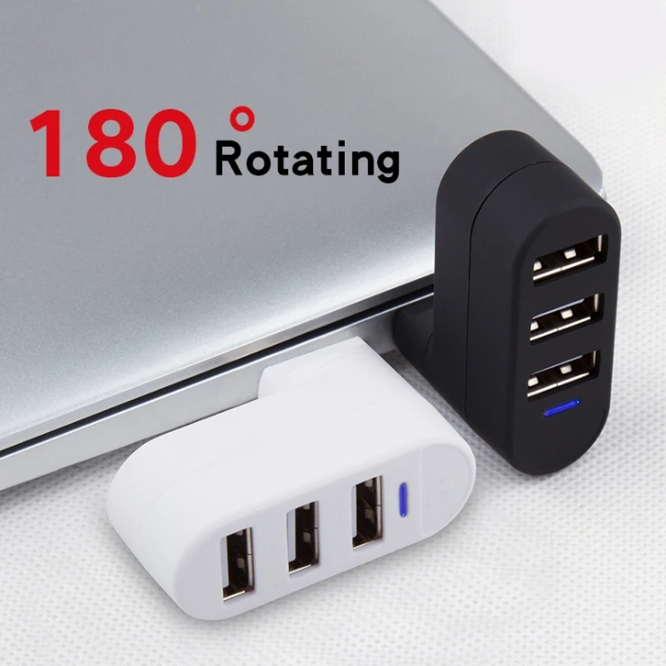 
G&D Colorful Hub 180 Rotatable 3 USB 2.0/3.0 Port Hub 