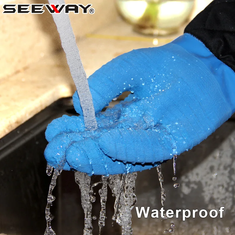 Premium Long Sleeve Waterproof Steam Resistant Grip Gloves for Cabin Crew