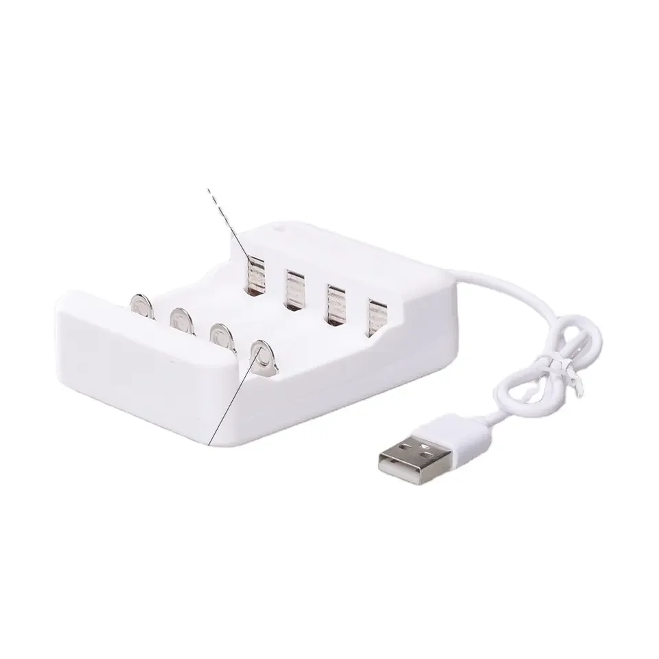 Universal USB Plug Fast Battery Charger for AA AAA Rechargeable Batteries 4 or 3 Slots