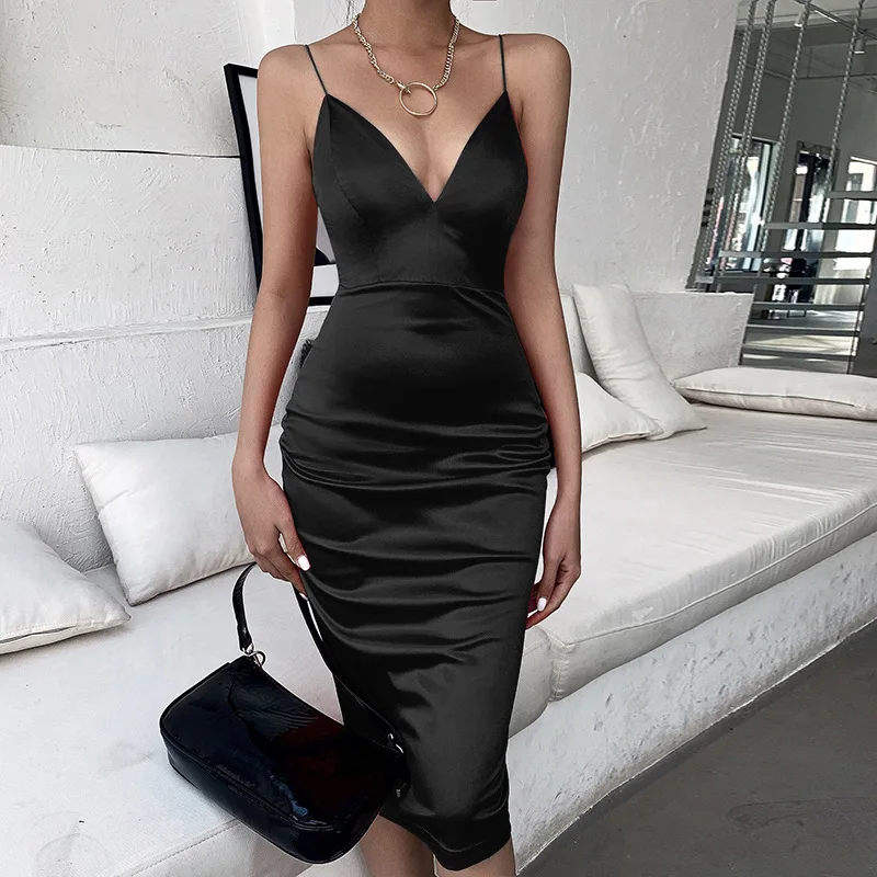 Off Shoulder Solid Color sexy new style Latest design women Sweetheart gblack summer clothes ladies evening gown Casual Dresses