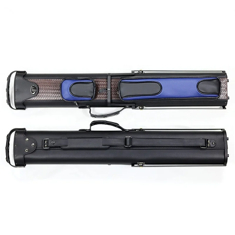 High Class Leather 2B4S 1/2 Billiard Pool Cue Case Bag 6 Holes