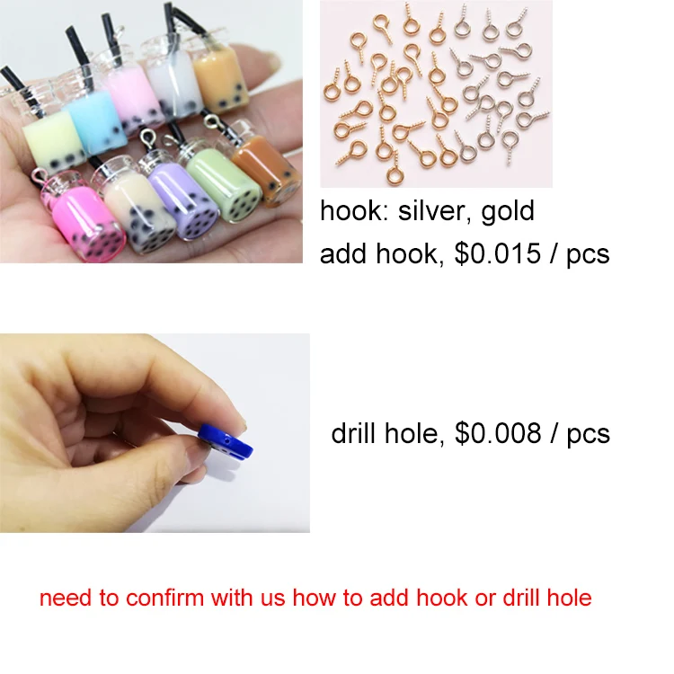 jelly colored flat back miniature fake resin perfume bottle for diy decoration