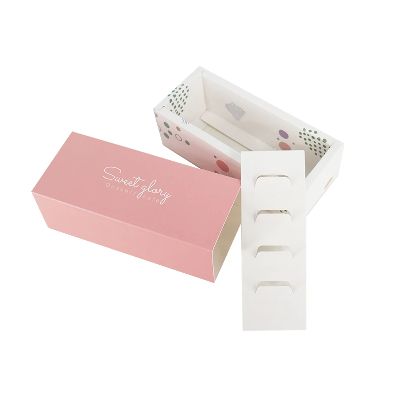 Custom Fold Drawer Macaroon Macaron Box White Luxury Biscuit Macaron Gift Paper Box Packaging