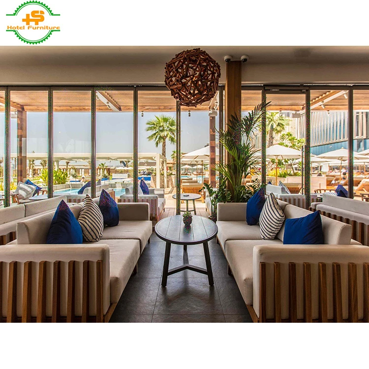 
HS-NS286 New design solid wood hotel furniture fabric sofa sets cum bed 