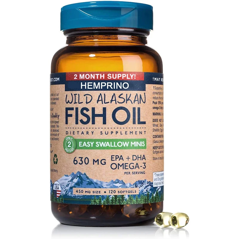 Natural Alaska Deep Sea Fish Oil Capsules Softgels With EPA & DHA Omega 3 Fish Oil Supplements