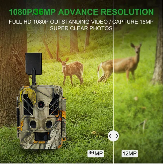 Охотничья камера 4 г разрешение облако 36MP 0 3 s скорость 1080P видео водонепроницаемый датчик CMOS 256GB SD память