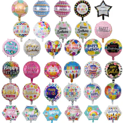 18 inch Happy Birthday Foil Balloons Children Birthday Inflatable Toys Ballons Helium Balloon Party Decorations
