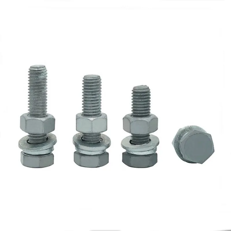 Hot-dip galvanized bolts for photovoltaic power hot-dip galvanized hexagon screws M8-M30 have complete specifications