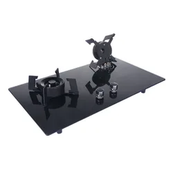 New Electric Ignition Household Stainless Steel Double Burner Gas Stove