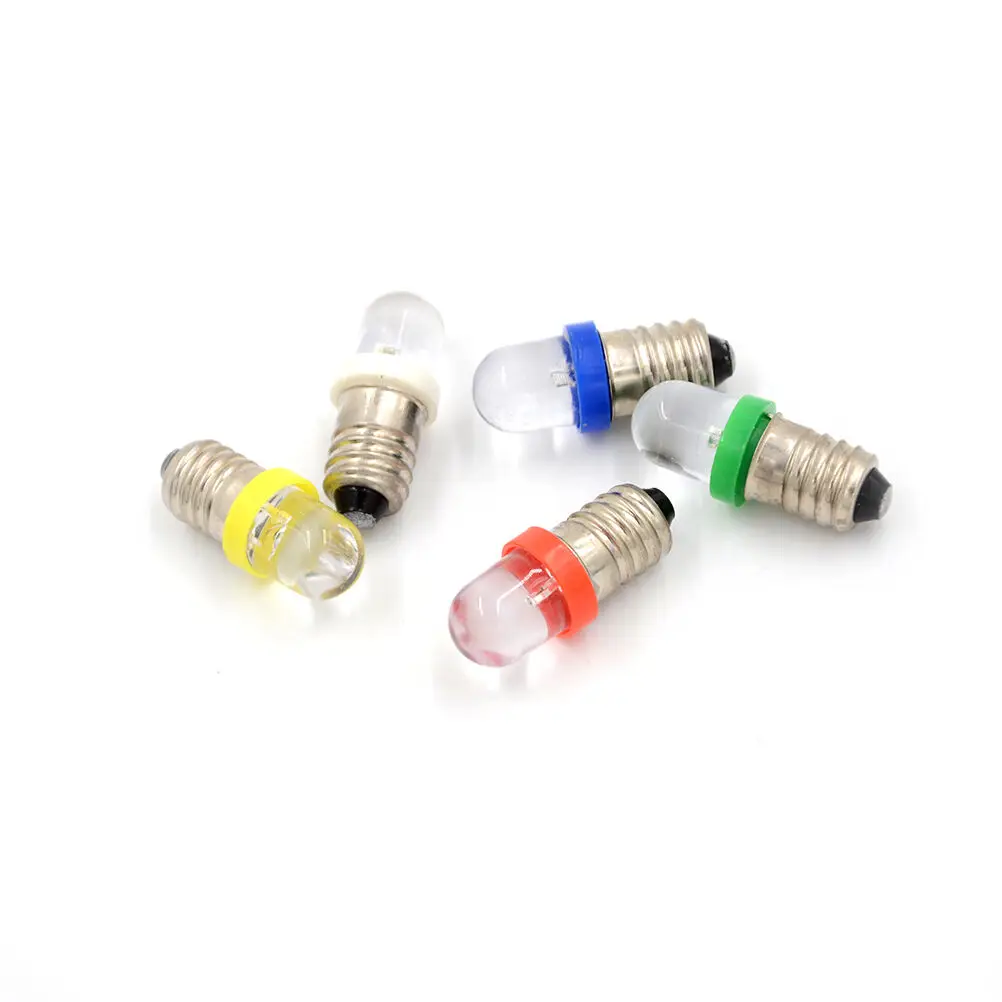 E10 10x28mm screw base LED 6V warm white light remote control indicator bulb signal bulb