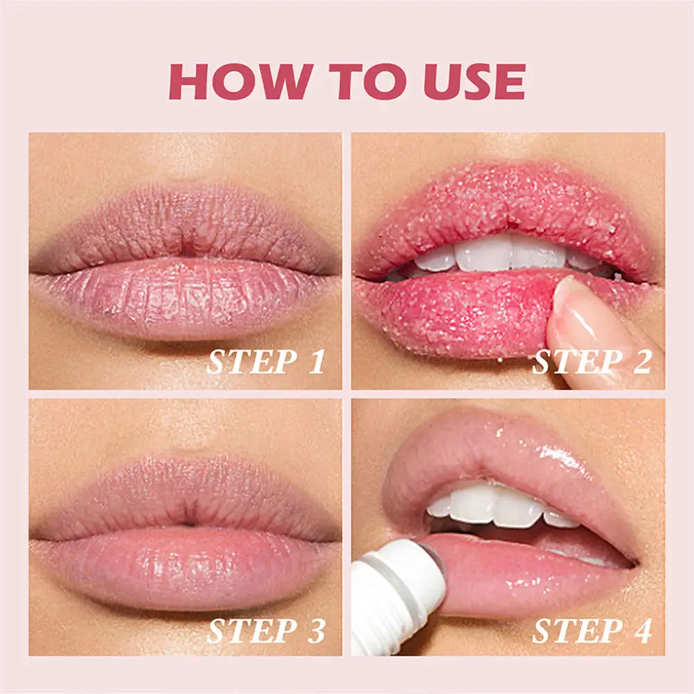 Wholesale Organic Custom Logo Lip Balm Pink Vendors Fruit Strawberry Moustirzing Sugar Vegan Exfoliate Private Label Lip Scrub