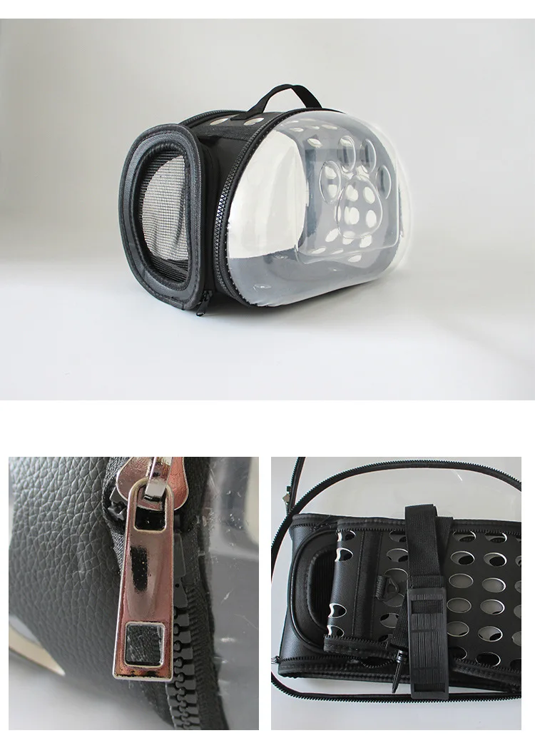 Transparent Pet Dog Backpack Two Side Ventilation Holes Fashion Pet Bag