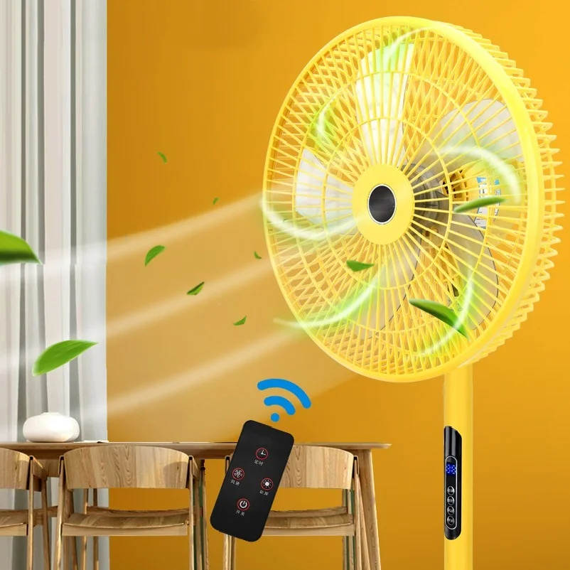 Standing Fan With Remote Digital Display 16inch Low-noise Household Space Fan Pedestal Air Circulation