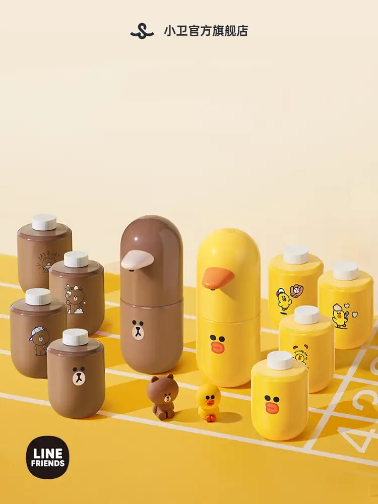 Line friends simpleway foaming soap dispenser automatic kitchen foam liquid pump hand washing touch-free infrared soap dispenser