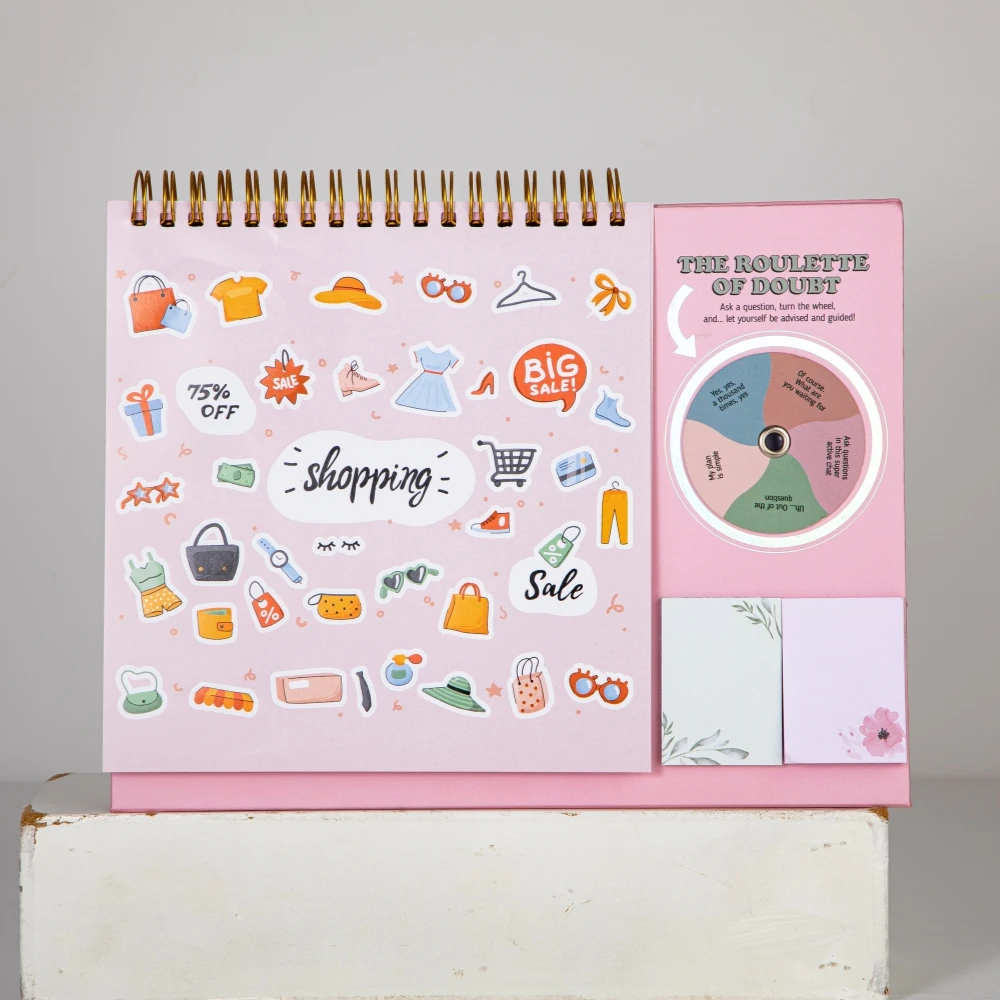 CUSTOM calendars 2025 calendar printing 12 months with stickers and to do list pink calendars for girls