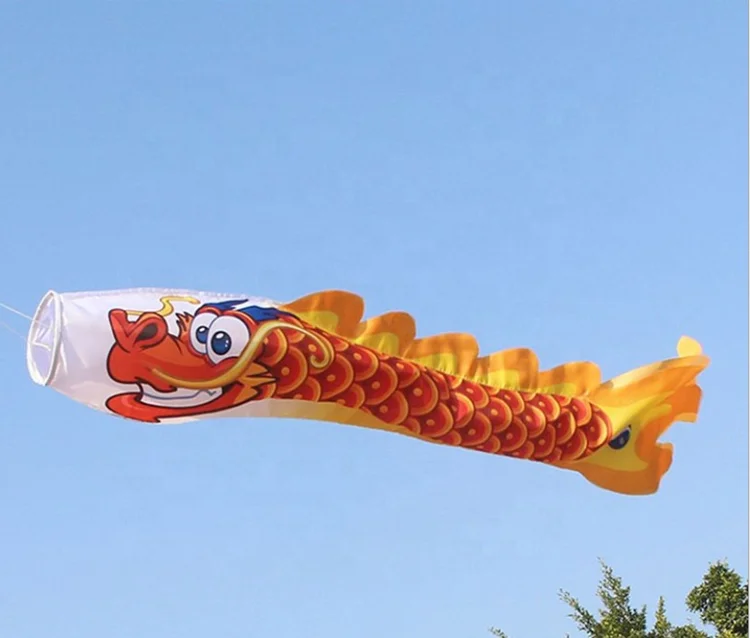 Japan Koi Nobori Flag Windsocks Fish Flag Hanging Decor Column Fish Windsock