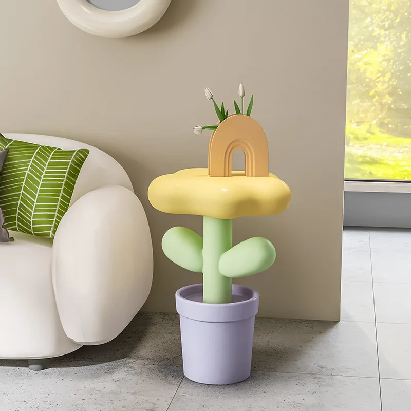 Creative Floor Coffee Table Sofa Side Living Room Diy Ornaments Table Side Cabinet Tulip Small Side A Few wholesale