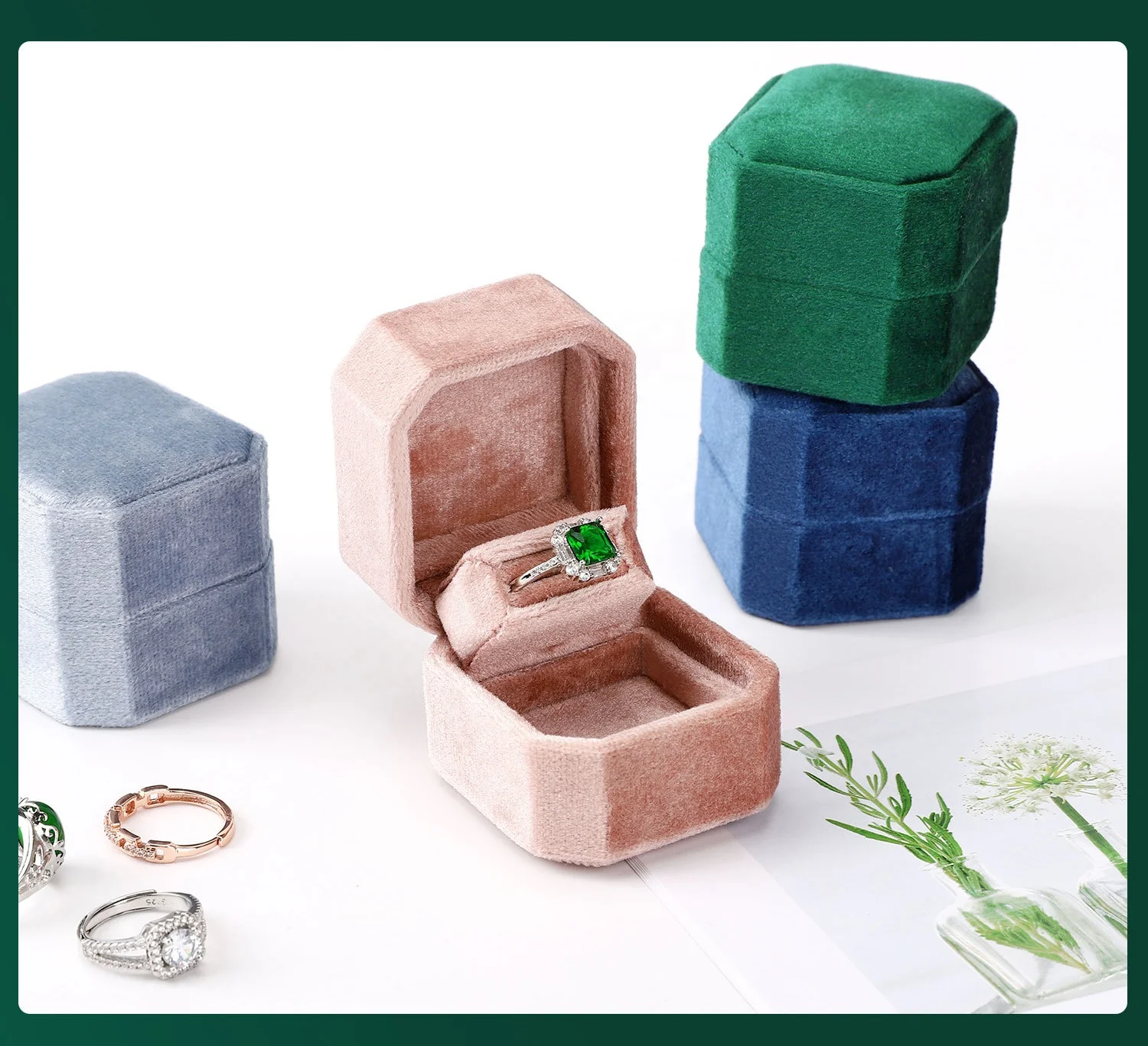 High Quality Custom Jewelry Box Wholesale Cheap Price for Wedding Gift or Birthday Gift Ring Box Cheap Price