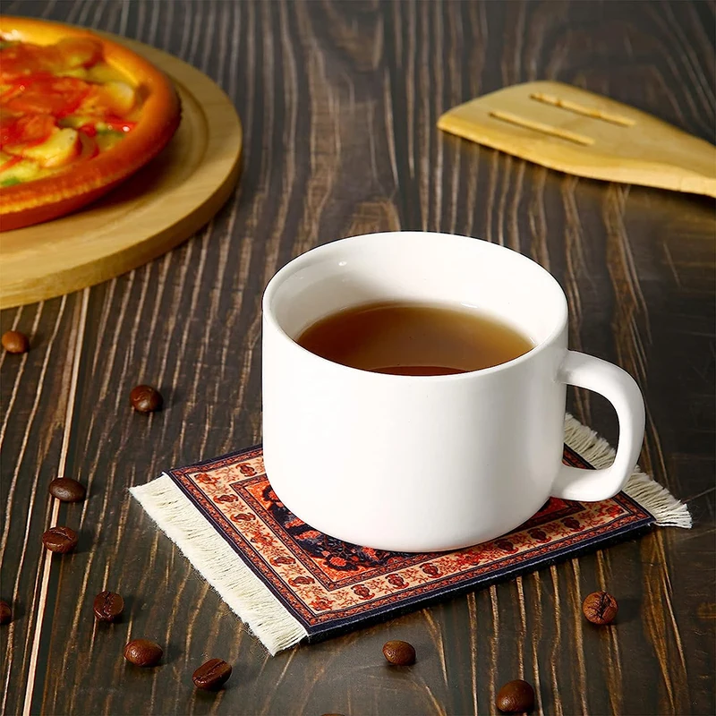 Persian style carpet tassel decorated mini carpet for mouse pad cup mat