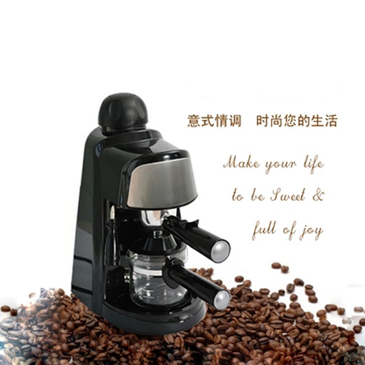 Home Office Coffee Maker 4 Cups Semi-Automatic Steam Wand Milk Froth Machine Integrated Small Espresso Coffee Machine