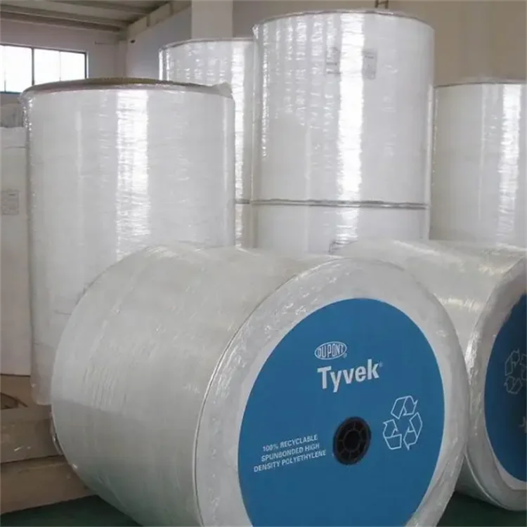 Wholesale cheap recyclable  dupont nonwoven tyvek fabric 1056d 55 gsm paper with rolls