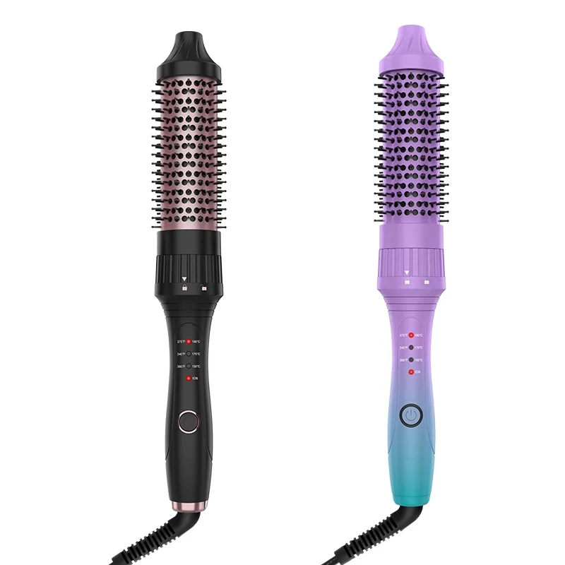 Professional Thermal Ceramic Round Brush heated Round Brush Electricthermal hair straightener comb