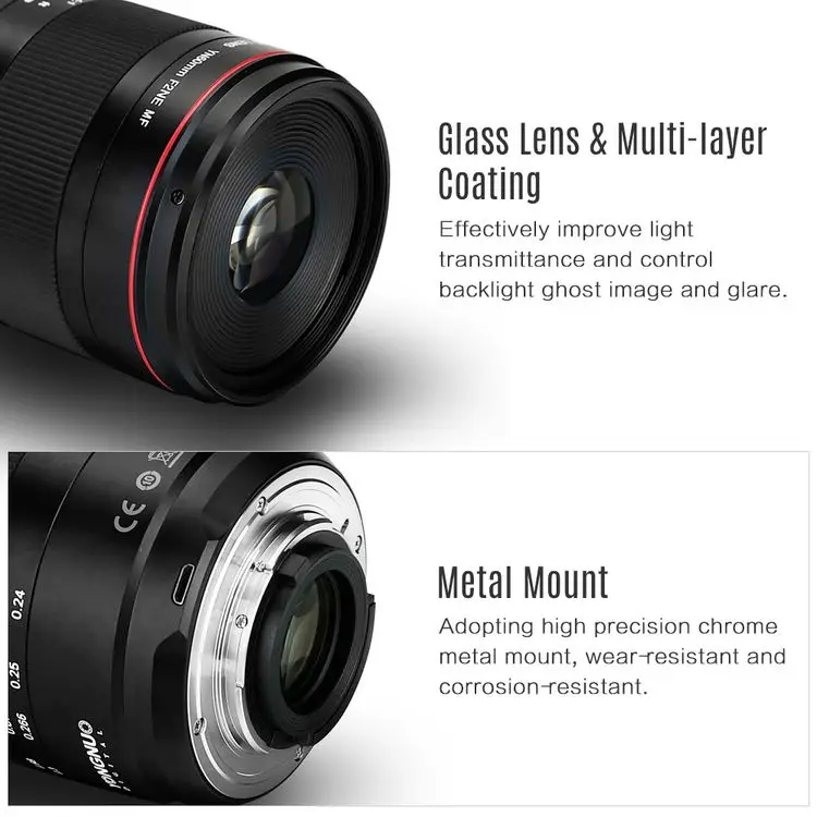 Светодиодная лампа для видеосъемки YONGNUO Объективы макро объектив YN60mm F2 MF 60 мм цифровой однообъективной зеркальной камеры Canon EOS 70D 5DMK II 5diii 600D 700D цифровых зеркальных фотокамер Nikon F2NE