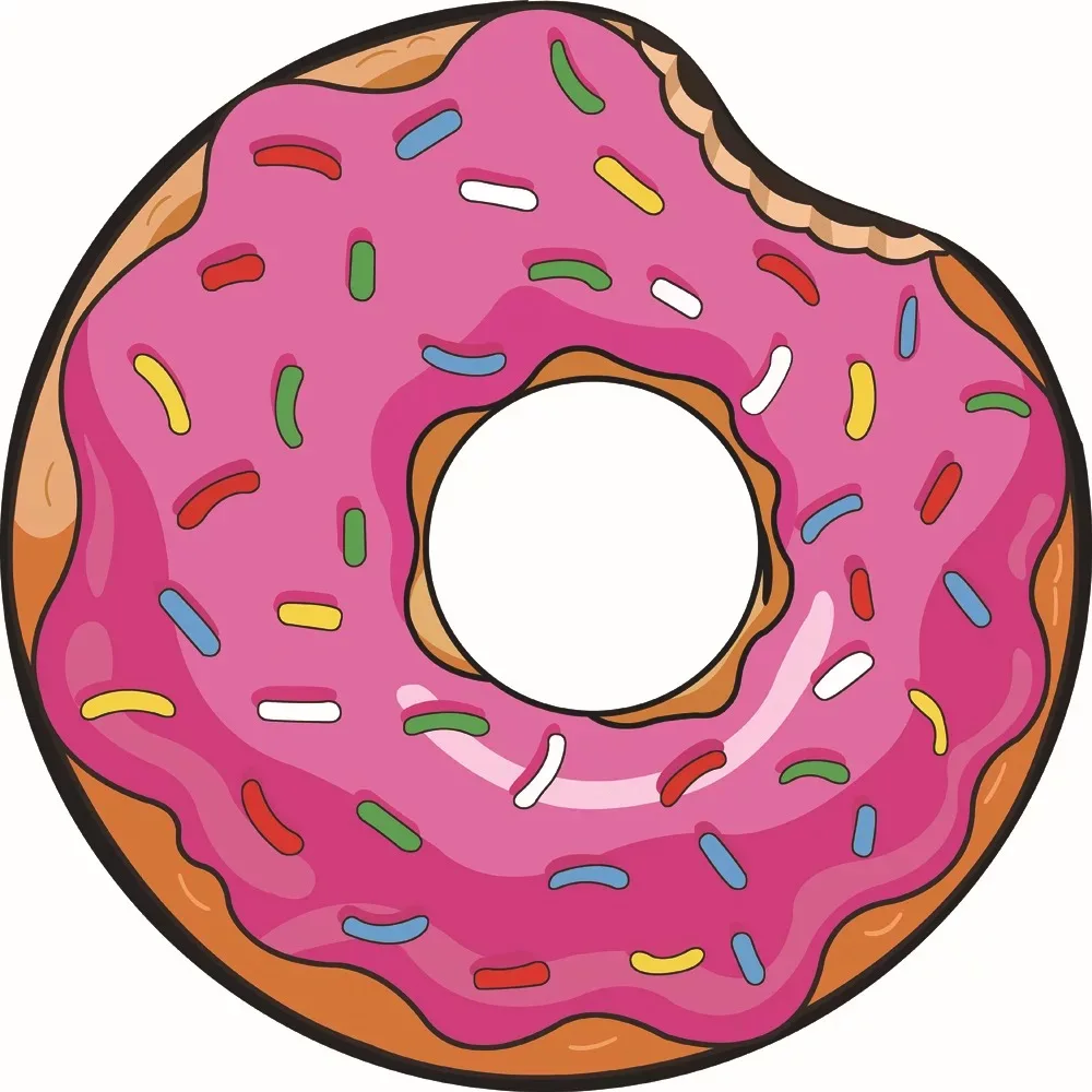 Special shape unique beach towel doughnut chips cake food 3d print bath towel