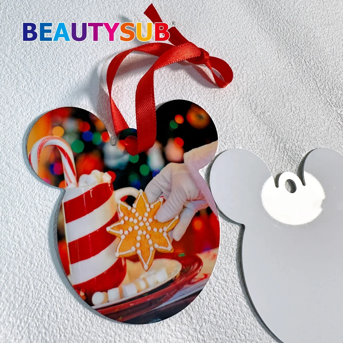 Longstar BEAUTYSUB 1.15mm HD single-sided white heat transfer prints sublimation aluminum Christmas ornament metal coated blanks