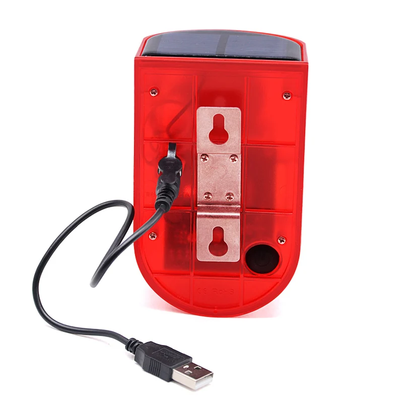 50 days Standby Outdoor Wireless Solar Security Siren Strobe Lights Infrared Human Body Induction Solar Alarm