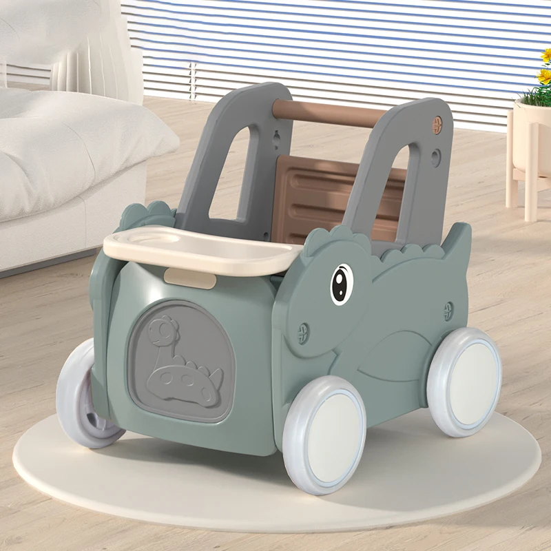Baby walker trolley baby stroller dining chair stem baby walker can be pushed and sat multifunctional storage box for education