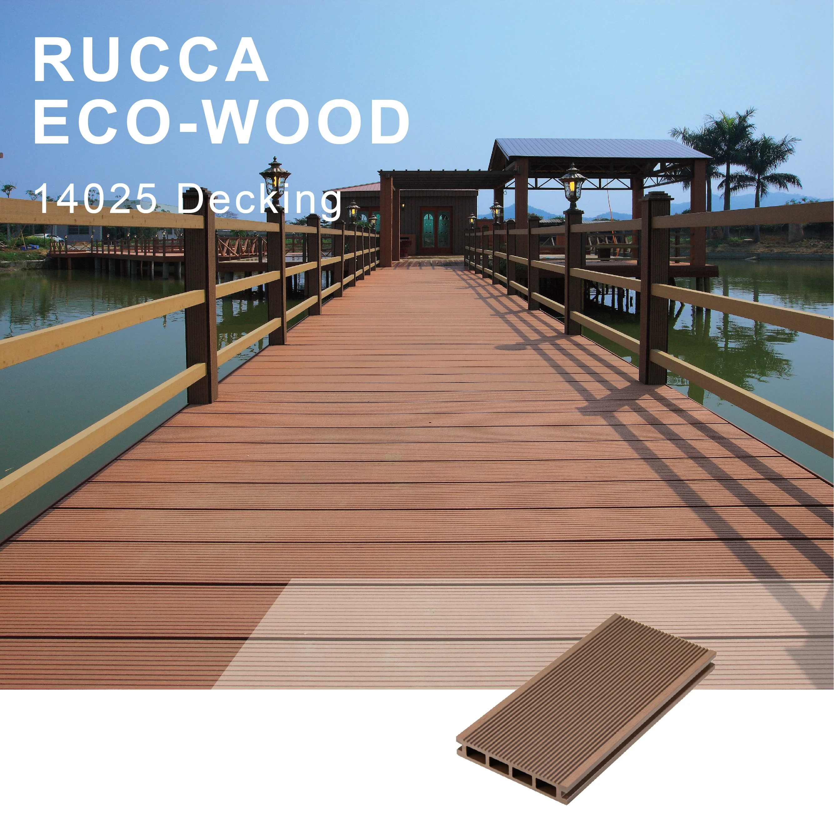  Деревянная пластиковая композитная колода Foshan Rucca