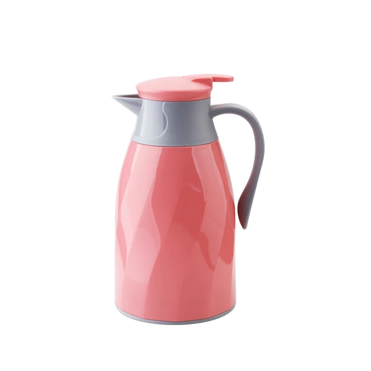 Custom printed plastic thermal insulated flask carafe pot double walled vacuum thermos maker jug for coffee