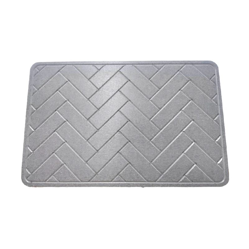 Eco-friendly Diatomaceous Earth Stone  Bath Mat Ultra-Strong Water Absorption Quick Dry Diatomite Bath Mat