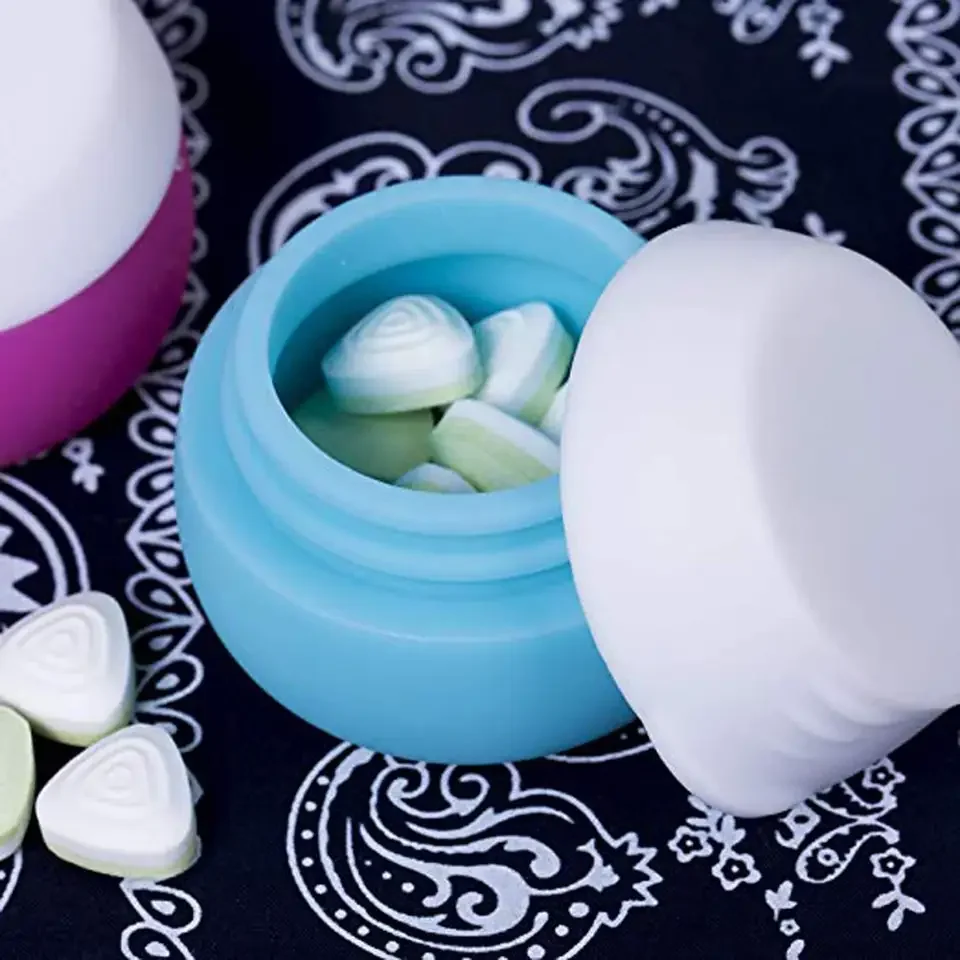 OEM ODM Reusable Portable Travel Container Silicone Storage Box Cosmetics Split Bottle Travel medication box