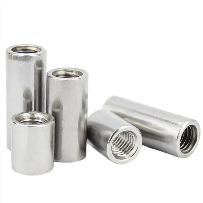 High Temperature Resistant Round Coupling Nut Factory Supply Stainless Steel Inner Threaded Spacer